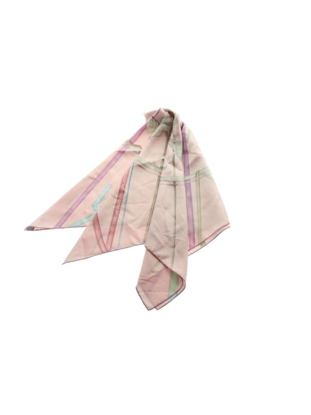 Hermes Carre 90 Scarf Silk Shawl Pink